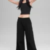 High-Waist Main Character Wide Leg Trouser – svart