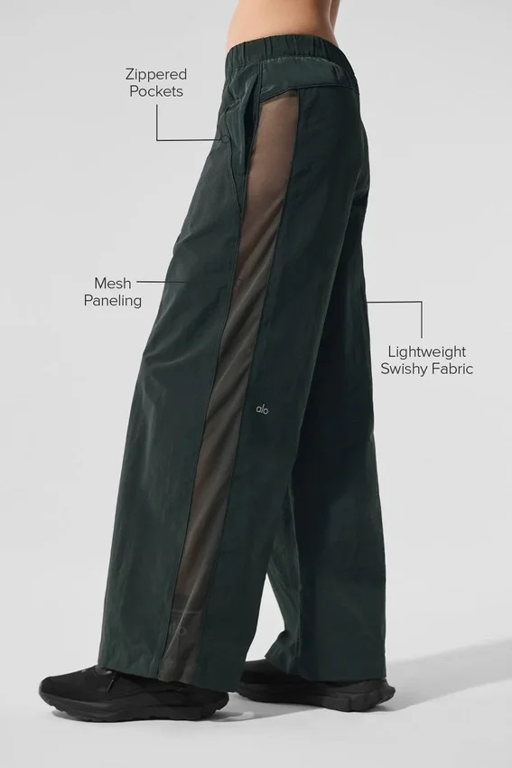 High-Waist Origin Track Pant – kullgrønn