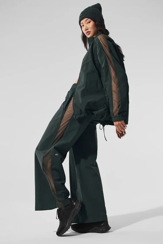 High-Waist Origin Track Pant – kullgrønn