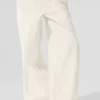 High-Waist Origin Wide Leg Track Bukser – elfenben