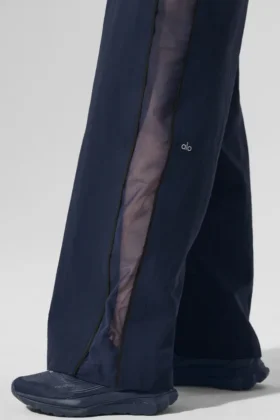 High-Waist Origin Wide Leg Track Bukser – marineblå/svart