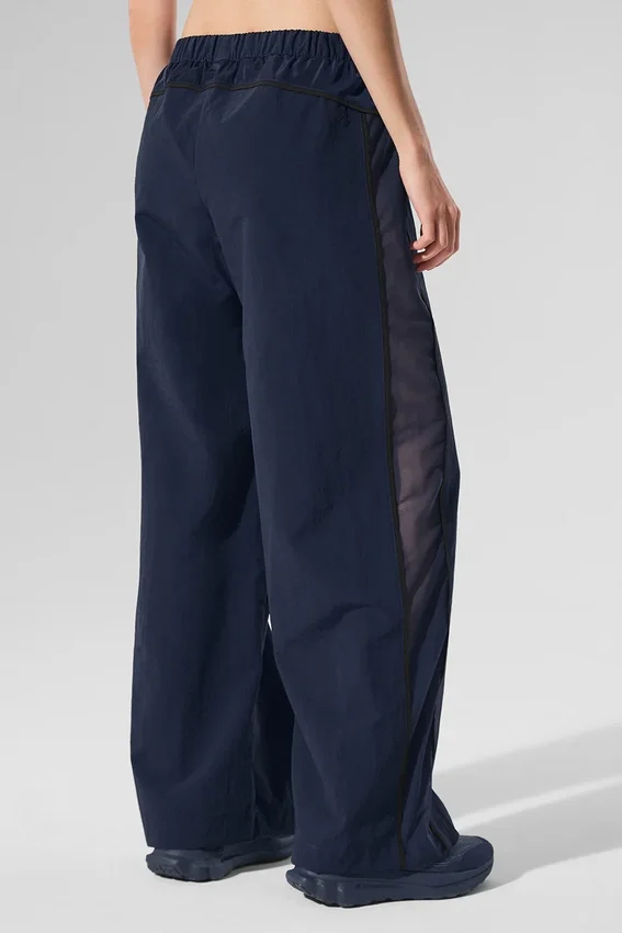 High-Waist Origin Wide Leg Track Bukser – marineblå/svart