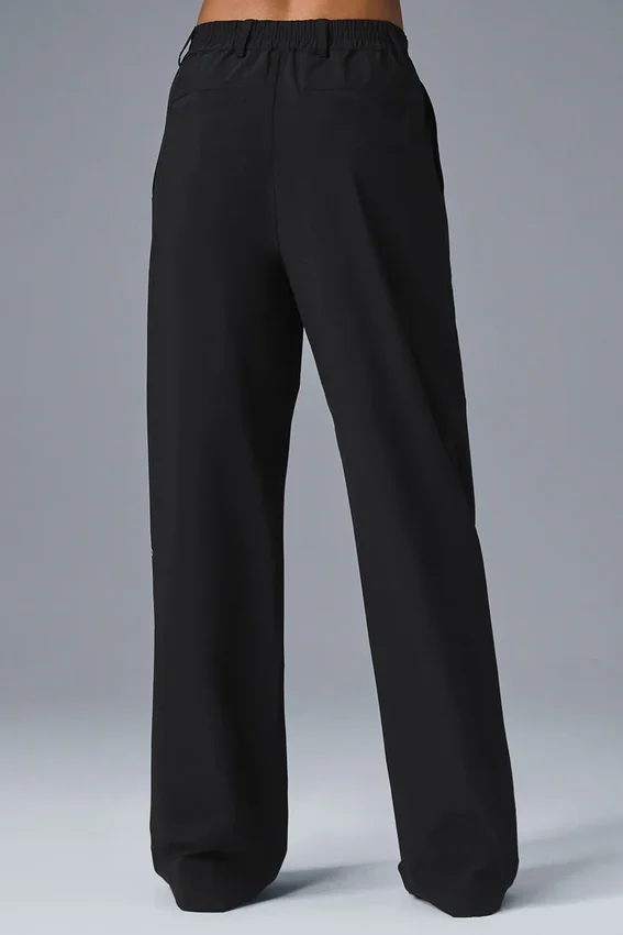 High-Waist Pursuit Trouser (Long) – svart