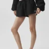 High-Waist Real Deal Shorts i bomull – svart