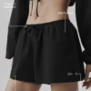 High-Waist Real Deal Shorts i bomull – svart