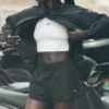 High-Waist Socialite Shorts – svart