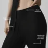 High-Waist-strikkegenser med Sunlit-bukser med rette ben – svart