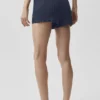 High-Waist Strikkegenser «Sunlit» – marineblå