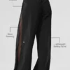 High-Waist treningsbukser med vide ben – svart