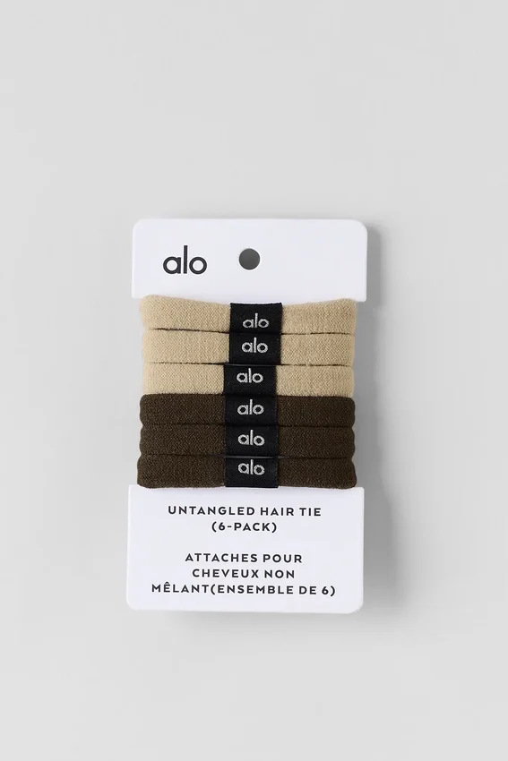 Hårstrikker som ikke floker seg (6-pakning) – Beige/Espresso