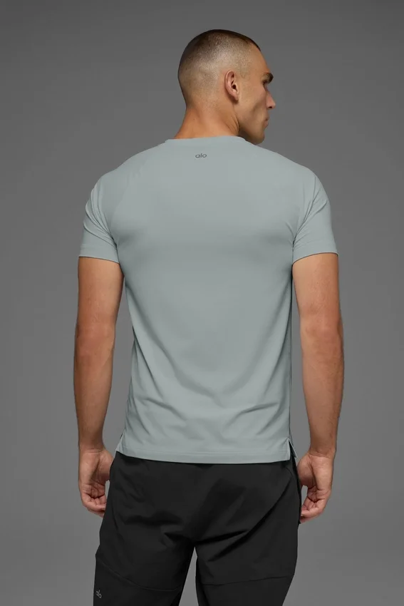 Idol T-skjorte med rund hals og korte ermer – Lunar Grey