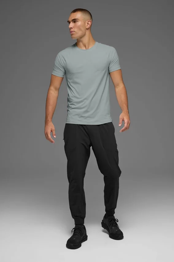 Idol T-skjorte med rund hals og korte ermer – Lunar Grey