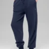 Joggebukse i ull og kashmir med High-Waist – New Class – Navy
