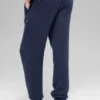 Joggebukse i ull og kashmir med High-Waist – New Class – Navy