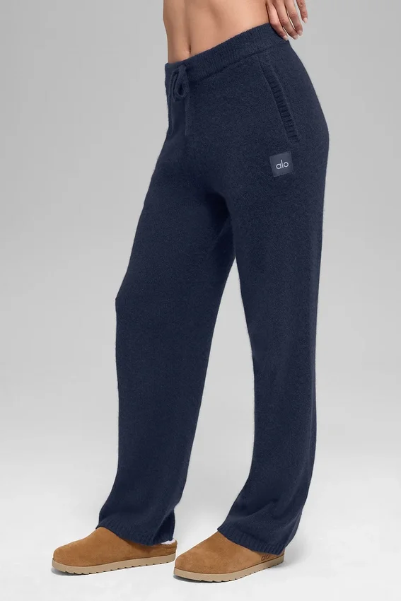 Joggebukser i ull og kashmir fra New Class – Navy