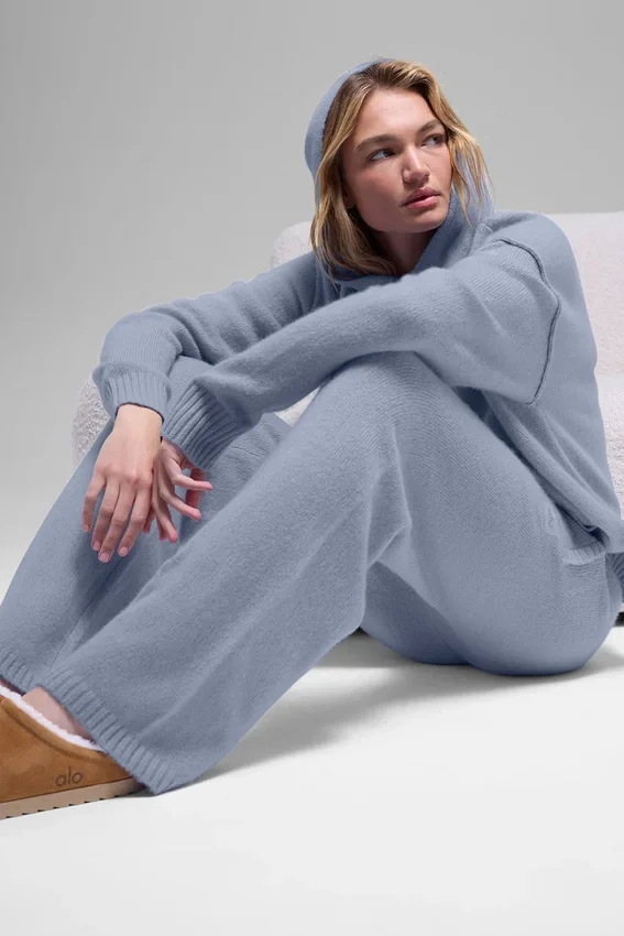 Joggebukser i ull og kashmir «New Class» – Winter Frost