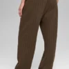 Joggebukser med rette ben og nålestriper – Espresso Pinstripe