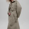 Journey-trenchcoat – lys kakao