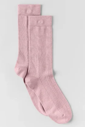Kashmir-mesh-sokker – vintage rosa