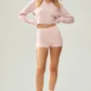 Kashmir-shorts med High-Waist – Embrace – Frosted Pink