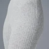 Kashmirbukser med High-Waist og myk vaffelstruktur – Athletic Heather Grey