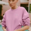 Kort Accolade-genser med rund hals – Candy Heart-rosa