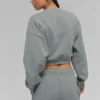 Kort Accolade-genser med rund hals – Lunar Grey