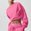 Kort Accolade-trøye med rund hals – Paradise Pink