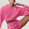 Kort Accolade-trøye med rund hals – Paradise Pink