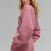 Kort Accolade-trøye med rund hals – Pink Wild Rose