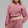 Kort Accolade-trøye med rund hals – Pink Wild Rose