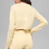 Kort cardigan i ull og kashmir fra New Class – Candlelight Yellow