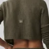 Kort cardigan i ull og kashmir fra New Class – Olive Tree