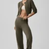 Kort cardigan i ull og kashmir fra New Class – Olive Tree