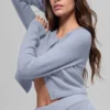 Kort cardigan i ull og kashmir fra New Class – Winter Frost