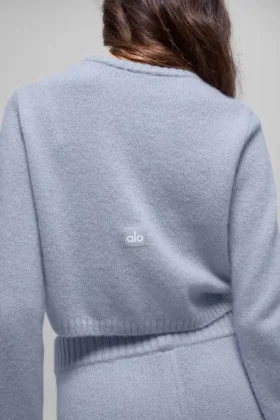 Kort cardigan i ull og kashmir fra New Class – Winter Frost