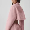 Kort «Fan Favorite»-jakke med glidelås hele veien – Vintage Pink