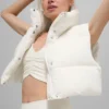 Kort Gold Rush-puffervest – elfenben