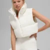 Kort Gold Rush-puffervest – elfenben