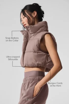 Kort Gold Rush-puffervest – sopp