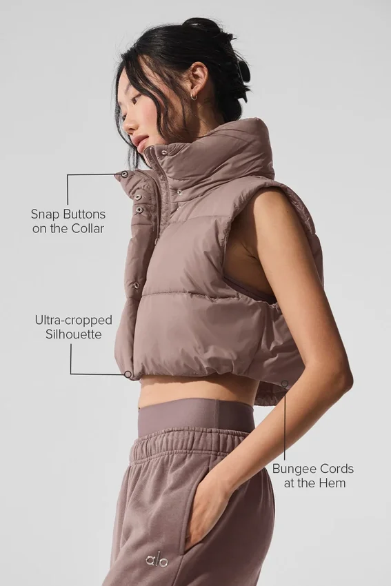 Kort Gold Rush-puffervest – sopp