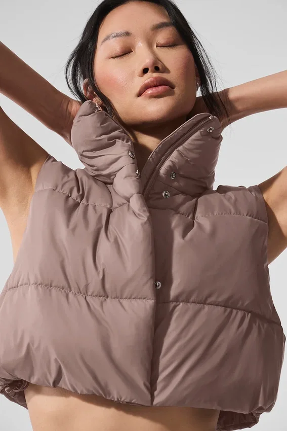 Kort Gold Rush-puffervest – sopp