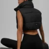 Kort Gold Rush-puffervest – svart