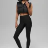 Kort Gold Rush-puffervest – svart
