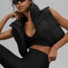 Kort Gold Rush-puffervest – svart