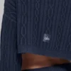 Kort, langermet turtleneck med kabelstrikk fra Winter Bliss – Navy