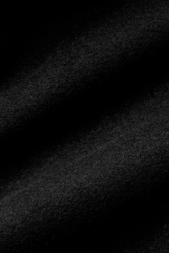 Kort Metro-trenchcoat i ull – svart
