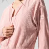 Kort mikroplissert jakke – Pink Quartz