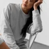 Kort Sway-genser med rund hals – Athletic Heather Grey