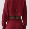 Kort Sway-genser med rund hals – Summer Romance Red